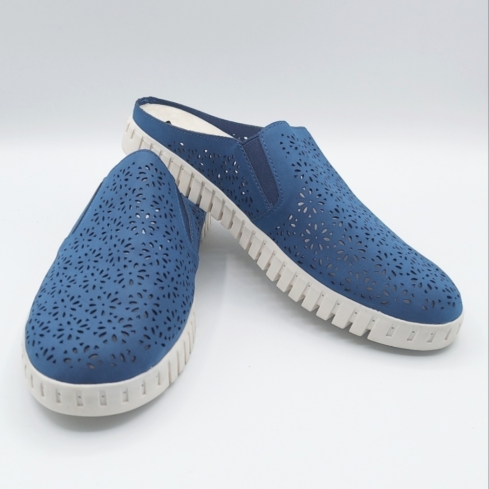 JSport by Jambu  FLORAL MULE Navy Slip On Loafers New Women's Shoes Size 10M